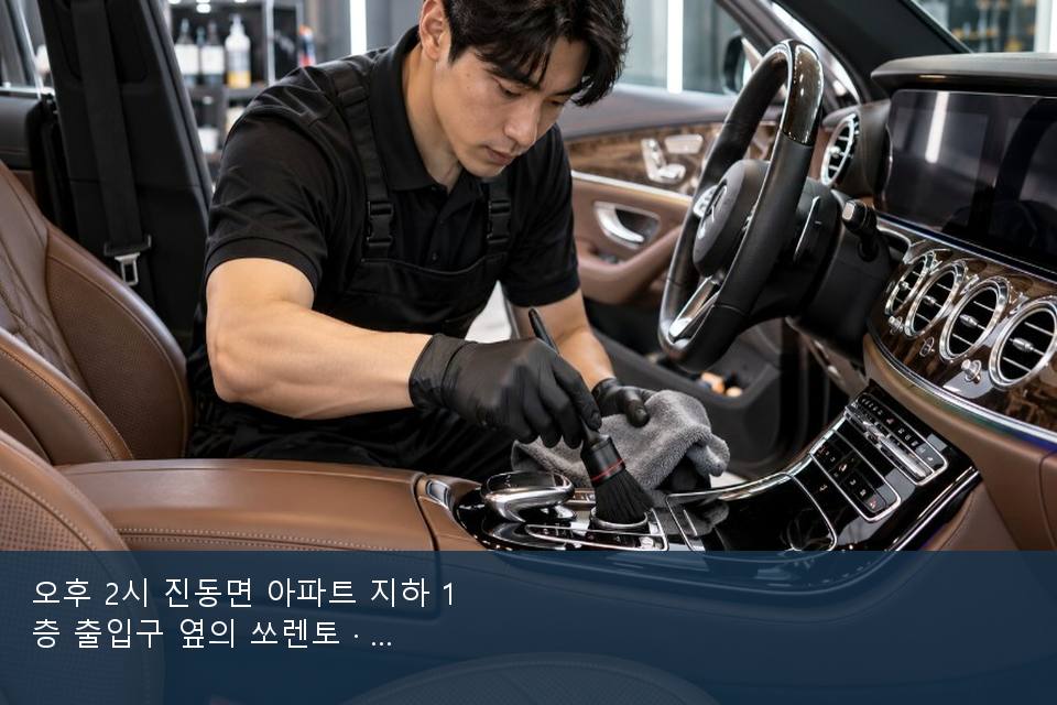 오후 2시 진동면 아파트 지하 1층 출입구 옆의 쏘렌토 · 방문 전에 확인한 것